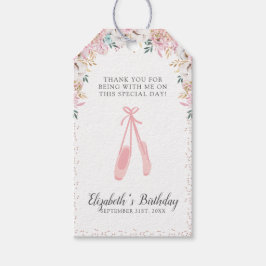 Een beetje Ballerina bedankt Cadeaulabel