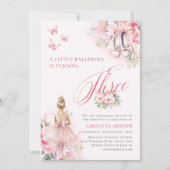 Een beetje Ballerina Swan Lake Derde Verjaardag Kaart (Voorkant)
