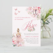 Een beetje Ballerina Swan Lake Derde Verjaardag Kaart (Staand voorkant)