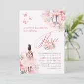 Een beetje Ballerina Swan Lake Derde Verjaardag Kaart (Staand voorkant)