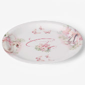 Een beetje Ballerina Swan Lake Eerste Verjaardag Papieren Bordje (Gekanteld)