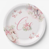 Een beetje Ballerina Swan Lake Eerste Verjaardag Papieren Bordje (Voorkant)