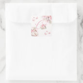 Een beetje Ballerina Swan Lake Eerste Verjaardag Vierkante Sticker (Tas)