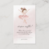 Een beetje Ballerina Waterverf Luier Raffle Informatiekaartje (Voorkant)