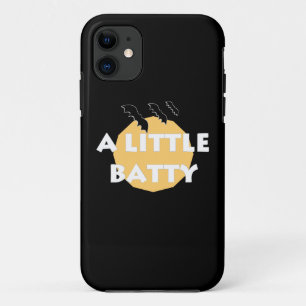 Een beetje Batty Grappig citaat Bats en Moon Hallo Case-Mate iPhone Case