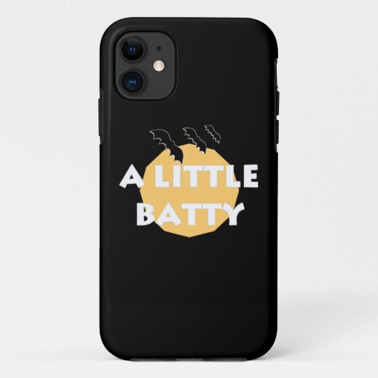 Een beetje Batty Grappig citaat Bats en Moon Hallo Case-Mate iPhone Case (Achterkant)