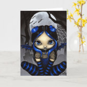 Een beetje Batty Wenskaart Kaart (Gele Bloem)