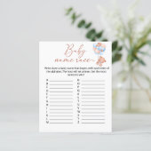 Een beetje bearly Baby Name Race game Sheet (Staand voorkant)