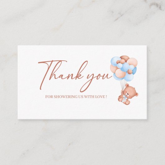 Een beetje bedankt voor een baby shower informatiekaartje (Voorkant)