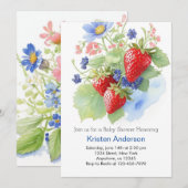 Een beetje Berry Waterverf Fantasy Boy Baby shower Kaart (Voorkant / Achterkant)