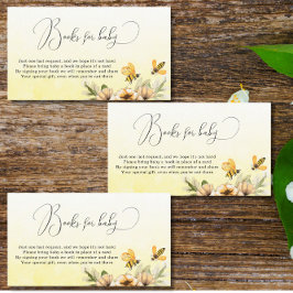 Een beetje bijenboeken voor Baby Baby shower Informatiekaartje