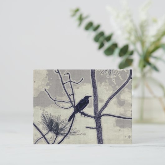 Een beetje Birdie, tot ziens met Blackbird Briefkaart (Staand voorkant)