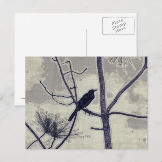 Een beetje Birdie, tot ziens met Blackbird Briefkaart (Voorkant / Achterkant)