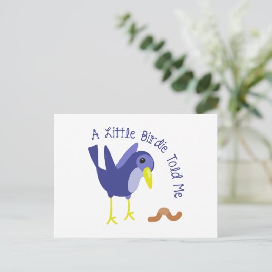 Een beetje Birdie vertelde me Briefkaart (Staand voorkant)