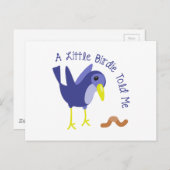Een beetje Birdie vertelde me Briefkaart (Voorkant / Achterkant)