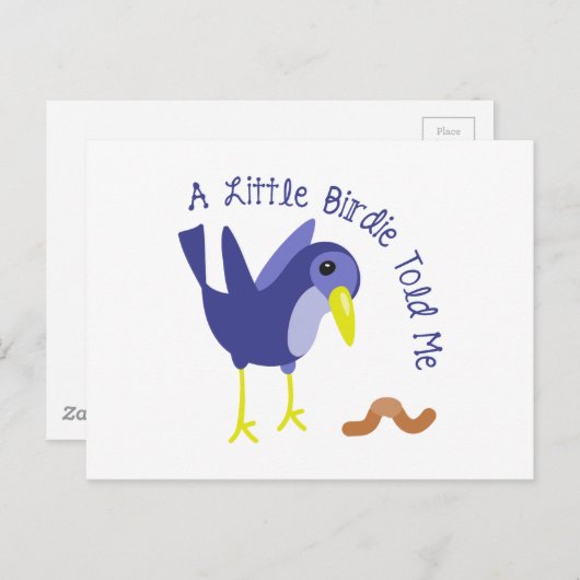 Een beetje Birdie vertelde me Briefkaart (Voorkant / Achterkant)