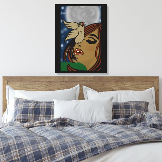 Een beetje Birdy vertelde me dat Canvas afdrukken (Insitu (Slaapkamer))