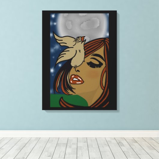 Een beetje Birdy vertelde me dat Canvas afdrukken (Insitu (Houten vloer))