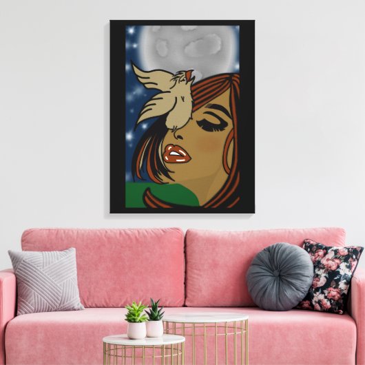 Een beetje Birdy vertelde me dat Canvas afdrukken (Insitu (Woonkamer))