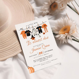 Een beetje blauw Halloween Herfst baby shower Baby Kaart