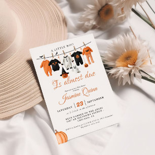 Een beetje blauw Halloween Herfst baby shower Baby Kaart