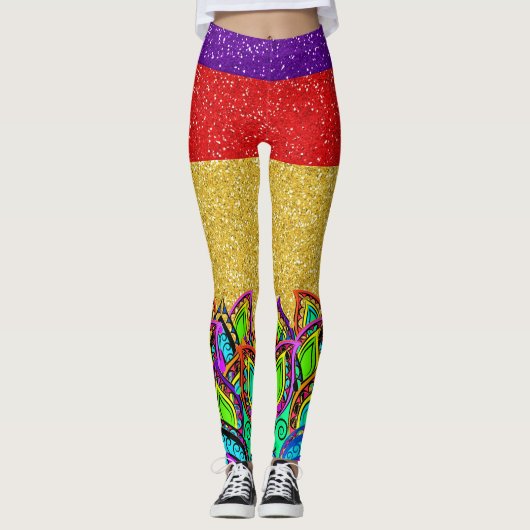Een beetje Bling Pop Mode Leggings (Voorkant)