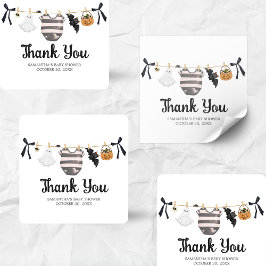 Een beetje boe is bijna te wijten aan Baby shower Vierkante Sticker