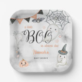 Een beetje boe is bijna te wijten aan Herfst Baby  Papieren Bordje (Voorkant)