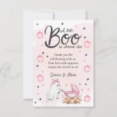 Een beetje boe is bijna te wijten aan roze Baby sh Bedankkaart (Voorkant)