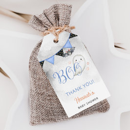 Een beetje boe is bijna te wijten Boy Baby shower Cadeaulabel