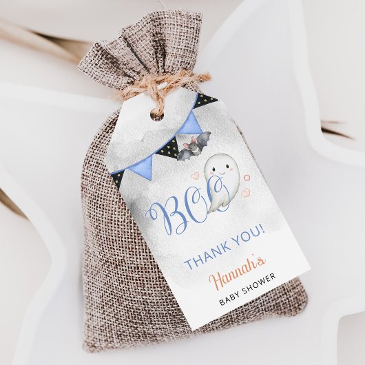 Een beetje boe is bijna te wijten Boy Baby shower  Cadeaulabel