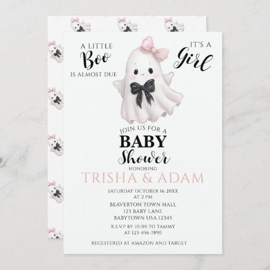 Een beetje boe is bijna te wijten - Halloween Baby Kaart (Voorkant / Achterkant)