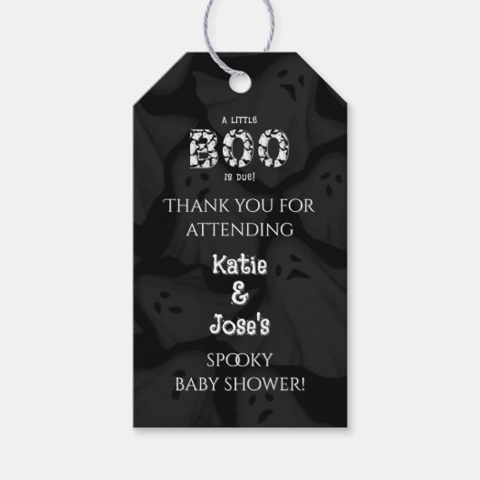 Een beetje boe is te wijten spookachtige Baby show Cadeaulabel (Voorkant)