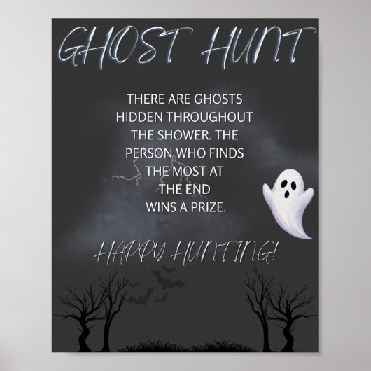 Een beetje boe is verschuldigd Ghost Hunt bord Poster (Voorkant)