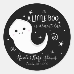 Een beetje boe schattige spook Halloween baby show Ronde Sticker