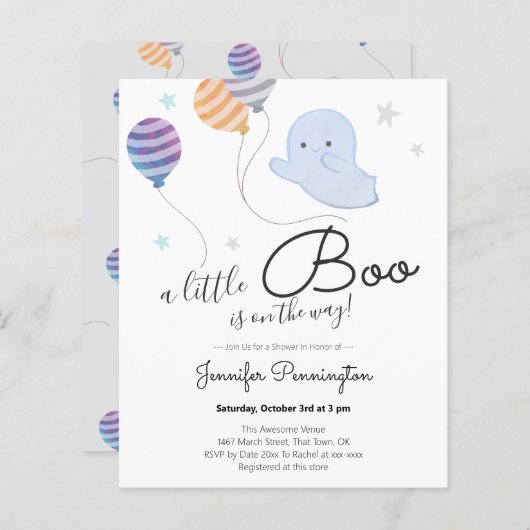 Een beetje Boo-Baby shower (Voorkant / Achterkant)