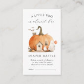 Een beetje Boo Baby shower Luier Raffle Informatiekaartje (Voorkant)