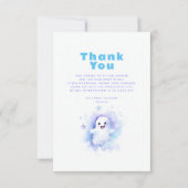 Een beetje boo geest schattig halloween dank je bedankkaart (Voorkant)