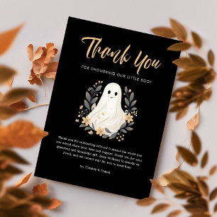 Een beetje Boo Ghost Halloween Baby shower Dank u Bedankkaart