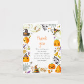 Een beetje Boo Ghost & Pumpkin Halloween Dank je w Bedankkaart (Voorkant)