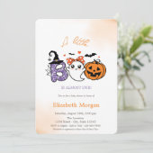 Een beetje Boo Ghost Pumpkins Halloween Kaart (Staand voorkant)