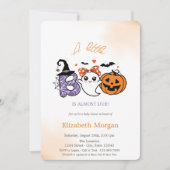 Een beetje Boo Ghost Pumpkins Halloween Kaart (Voorkant)