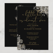 Een beetje Boo gothic QR-code all-in-one babyfeest Kaart (Voorkant / Achterkant)