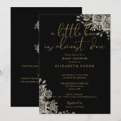 Een beetje boo gotische bloem alles in één Baby sh Kaart (Voorkant / Achterkant)