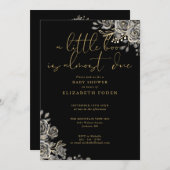 Een beetje Boo Gotische QR-code All In One Baby Sh Kaart (Voorkant / Achterkant)