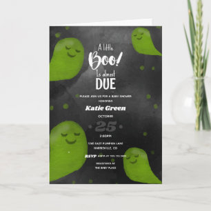 Een beetje Boo Green Happy Halloween Baby shower Kaart