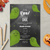 Een beetje Boo Green Happy Halloween Baby shower Kaart
