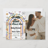 Een beetje Boo Groovy Rainbow Halloween Baby showe Kaart (Voorkant)