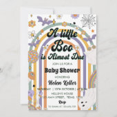 Een beetje Boo Groovy Rainbow Halloween Baby showe Kaart (Voorkant)