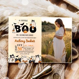 Een beetje Boo Halloween Baby shower Party Kaart